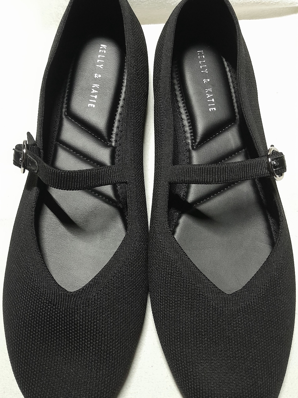 Kelly & Katie Tajah Knit Mary Jane Flat Black Size 11M